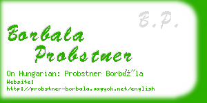 borbala probstner business card